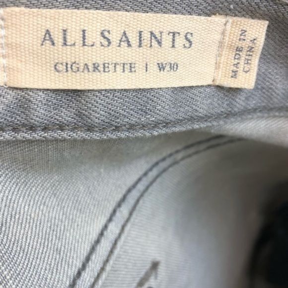 AllSaints Cigarette Skinny Jeans Gray - Picture 12 of 13